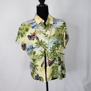 Harley Davidson Tropical Shirt Size Large
